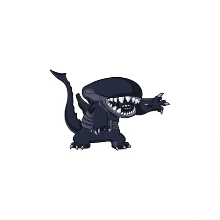 My First Xenomorph White Metal Poster Wall Art Decor Sign