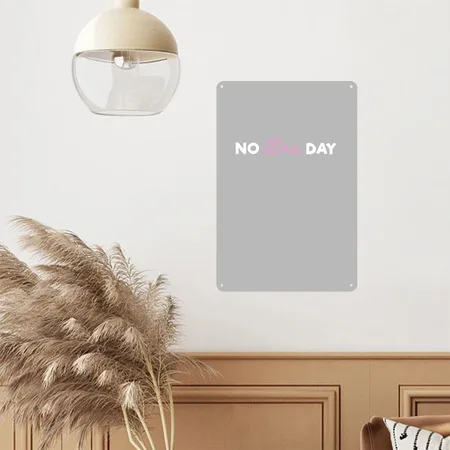 No Bra Day Silver Metal Poster Wall Art Decor Sign
