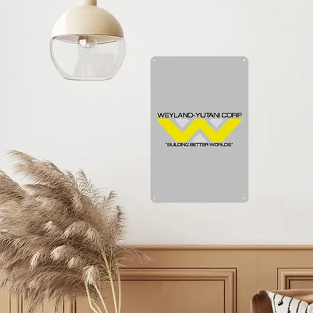 Nostromo Heather Grey Metal Poster Wall Art Decor Sign