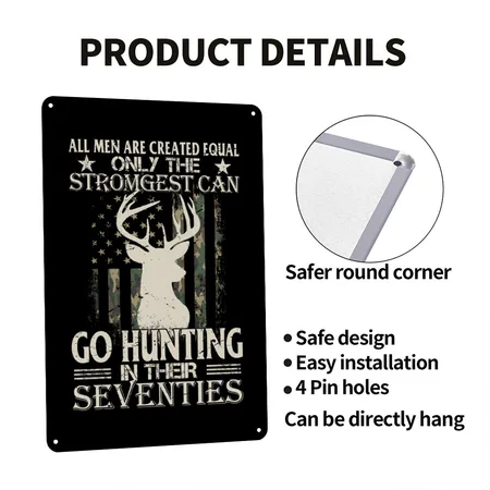 Only The Best Can Still Go Hunting In Their Sevent Black Metal Poster Wall Art Decor Sign