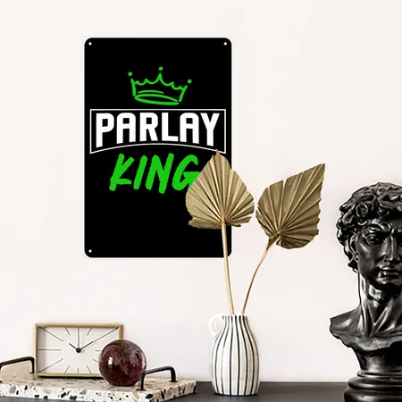 Parlays, Parlay, Sports Betting Black Metal Poster Wall Art Decor Sign