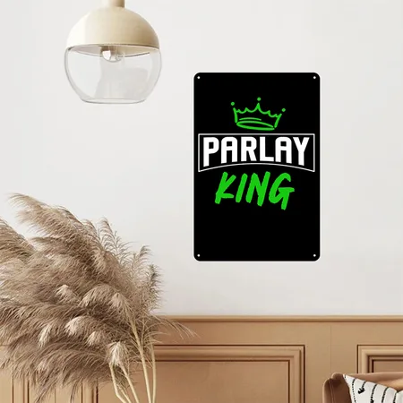 Parlays, Parlay, Sports Betting Black Metal Poster Wall Art Decor Sign