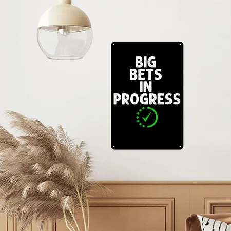 Parlays, Parlay, Sports Betting Black Metal Poster Wall Art Decor Sign