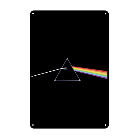 Pink Floyd The Dark Side Of The Moon Black Metal Poster Wall Art Decor Sign