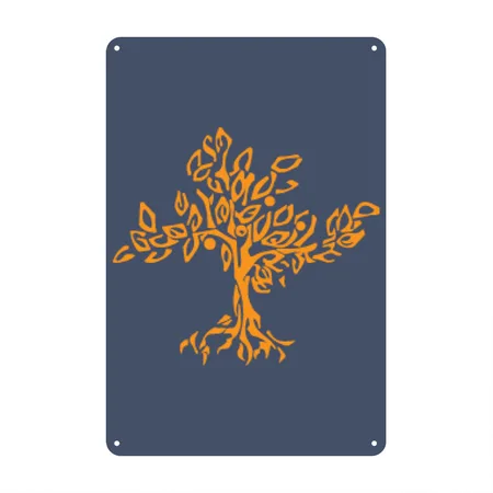 Pitzer Heather Navy Metal Poster Wall Art Decor Sign