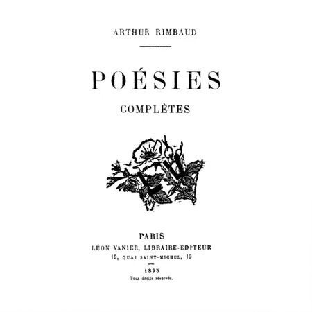 Poesies Arthur Rimbaud White Metal Poster Wall Art Decor Sign