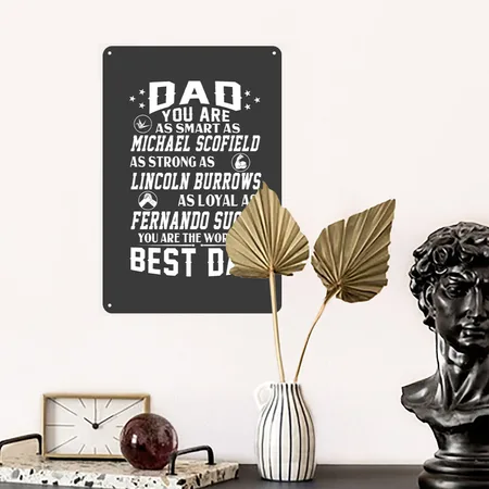 Prison Break Dad Michael Scofield Lincoln Burrows Heather Black Metal Poster Wall Art Decor Sign