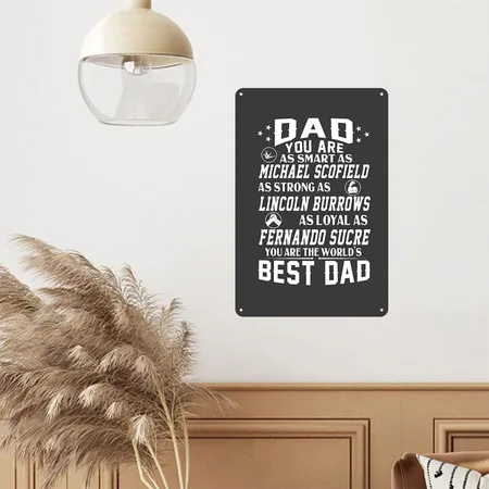 Prison Break Dad Michael Scofield Lincoln Burrows Heather Black Metal Poster Wall Art Decor Sign