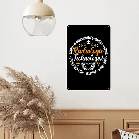Radiology Tech Radiologic Technologist Nurse Xray Black Metal Poster Wall Art Decor Sign