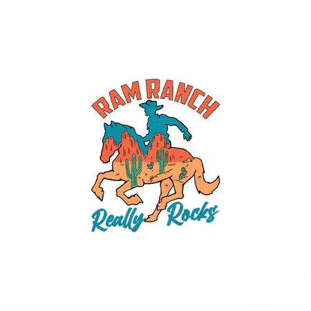 Ram Ranch Really Rocks, Ram Ranch Lyrics White/black Metal Poster Wall Art Decor Sign