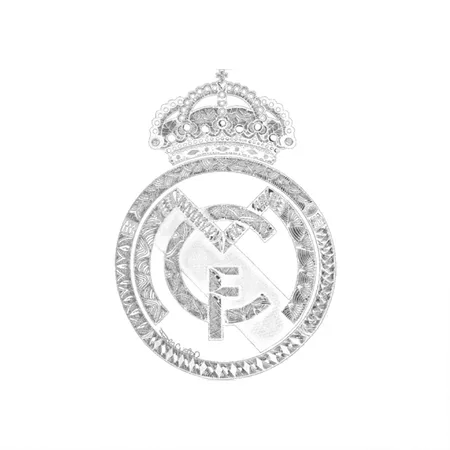 Real Madrid White White/cobalt Blue Metal Poster Wall Art Decor Sign