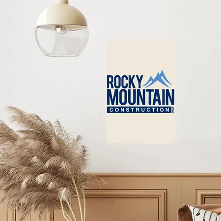 Rocky Mountain Construction Natural Metal Poster Wall Art Decor Sign