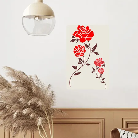 Rose Flower In The Fall Heather Oatmeal Metal Poster Wall Art Decor Sign