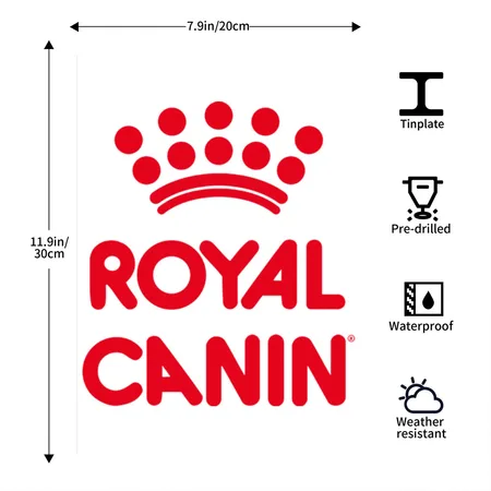 Royal Canin White Metal Poster Wall Art Decor Sign