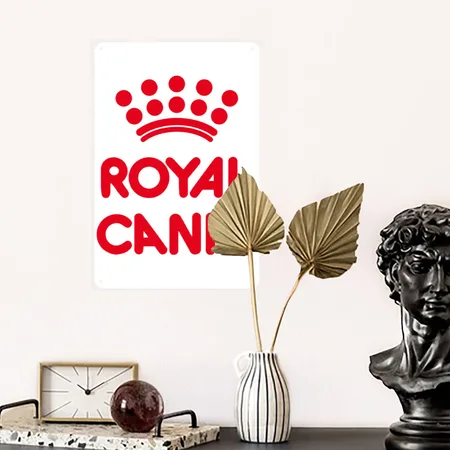 Royal Canin White Metal Poster Wall Art Decor Sign