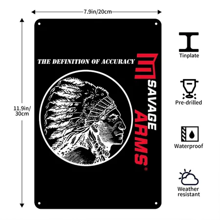 Savage Arms Black Metal Poster Wall Art Decor Sign