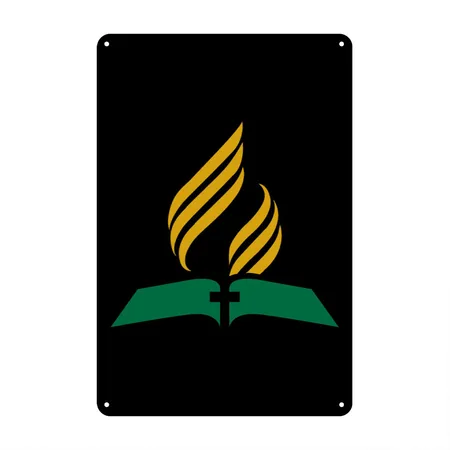 Seventh Day Adventist Black/white Metal Poster Wall Art Decor Sign