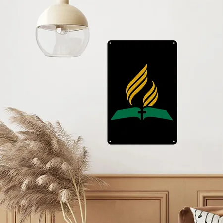 Seventh Day Adventist Black/white Metal Poster Wall Art Decor Sign