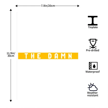 Shoot The Damn Puck White Metal Poster Wall Art Decor Sign