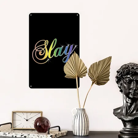 Slay Black Metal Poster Wall Art Decor Sign