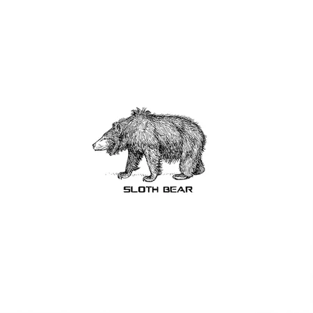 Sloth Bear White/cobalt Blue Metal Poster Wall Art Decor Sign