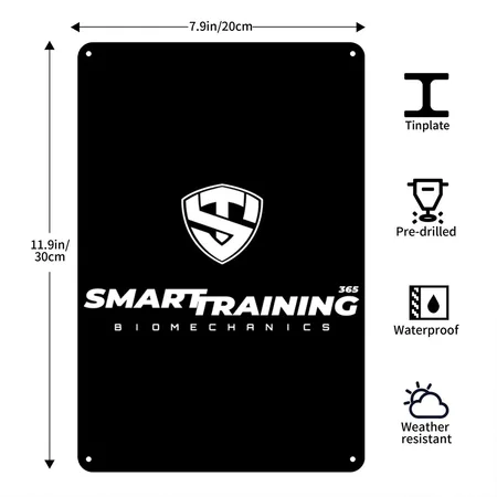 SMARTTRAINING365 OFFICIAL Black Metal Poster Wall Art Decor Sign