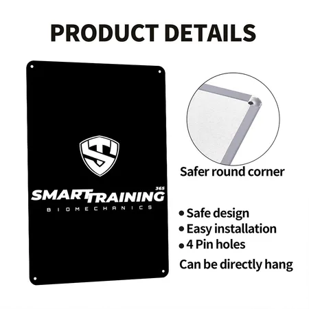 SMARTTRAINING365 OFFICIAL Black Metal Poster Wall Art Decor Sign