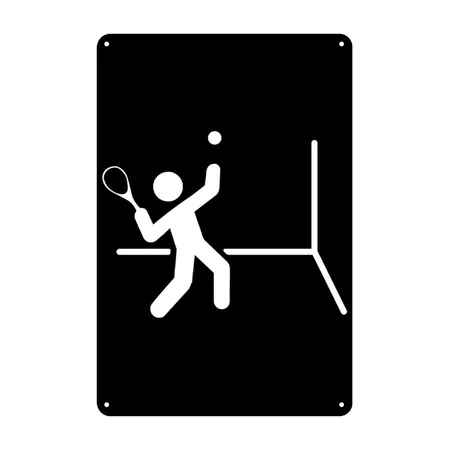 Squash Black Metal Poster Wall Art Decor Sign