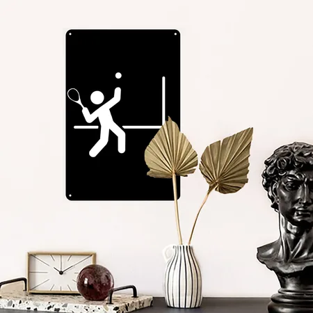 Squash Black Metal Poster Wall Art Decor Sign