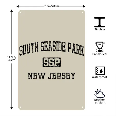 SSP Vintage B Khaki Metal Poster Wall Art Decor Sign