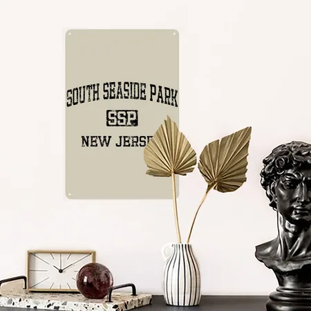 SSP Vintage B Khaki Metal Poster Wall Art Decor Sign