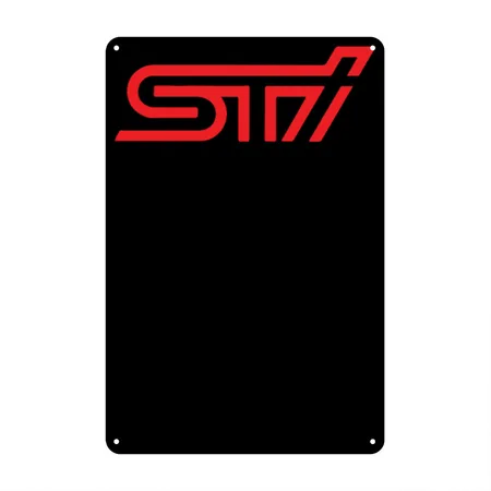 STI Black Metal Poster Wall Art Decor Sign