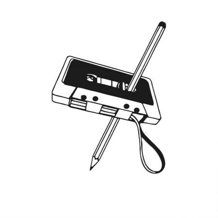 Tape With Pencil Funny White/black Metal Poster Wall Art Decor Sign