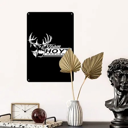 Team Hoyt Archery Hunting Compound Bow Hunting Black Metal Poster Wall Art Decor Sign