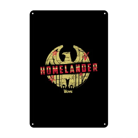 The Boys Homelander Symbol Black Metal Poster Wall Art Decor Sign