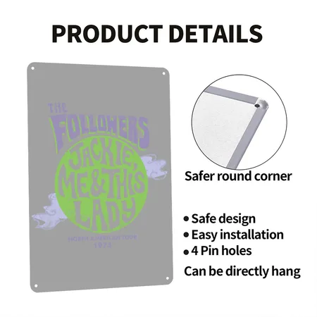 The Followers Long Sleeve (w/o Back) Heather Gray/black Metal Poster Wall Art Decor Sign