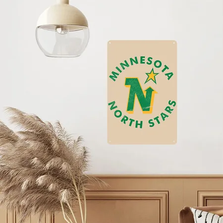 The Minnesota North Stars Ice Hockey Team Rainbow Metal Poster Wall Art Decor Sign