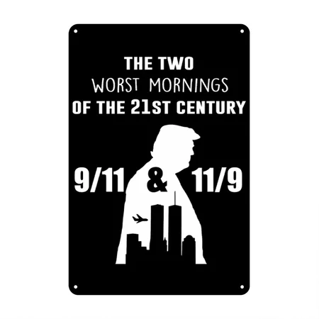 The Two Worst Mornings Of The 21st Century Black Metal Poster Wall Art Decor Sign