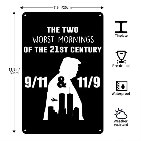 The Two Worst Mornings Of The 21st Century Black Metal Poster Wall Art Decor Sign