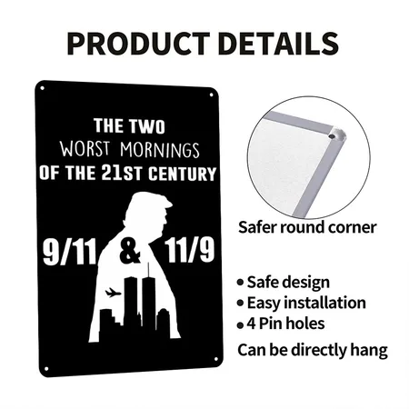 The Two Worst Mornings Of The 21st Century Black Metal Poster Wall Art Decor Sign