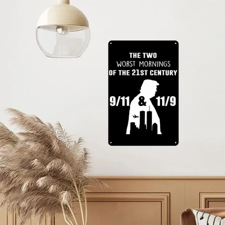 The Two Worst Mornings Of The 21st Century Black Metal Poster Wall Art Decor Sign