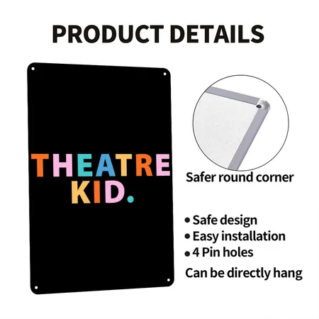 Theatre Kid Merch Shop Black Metal Poster Wall Art Decor Sign