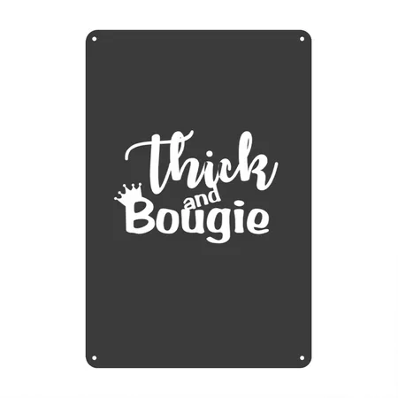 Thick And Bougie White Charcoal Star Metal Poster Wall Art Decor Sign