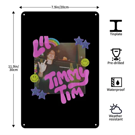 Timothee Chalamet Lil Timmy Tim Black Metal Poster Wall Art Decor Sign