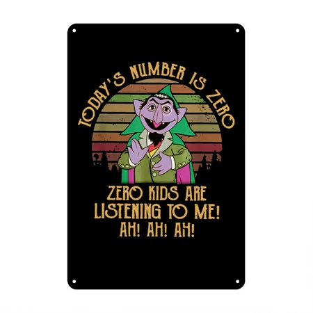 Today S Number Is Zero Zero Kids Are Listening To Black Metal Poster Wall Art Decor Sign
