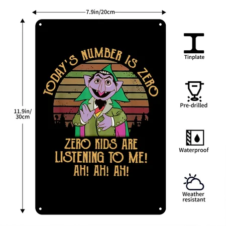 Today S Number Is Zero Zero Kids Are Listening To Black Metal Poster Wall Art Decor Sign