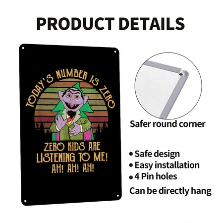 Today S Number Is Zero Zero Kids Are Listening To Black Metal Poster Wall Art Decor Sign