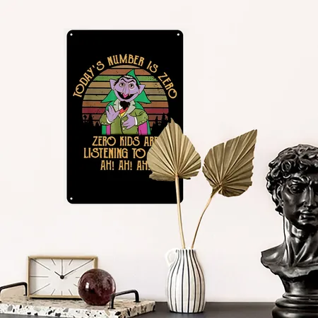 Today S Number Is Zero Zero Kids Are Listening To Black Metal Poster Wall Art Decor Sign