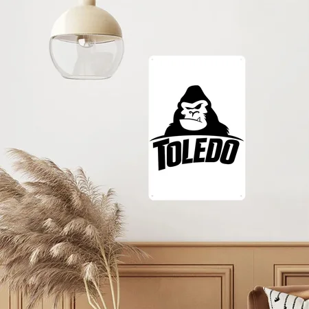 Toledo Harambe White/black Metal Poster Wall Art Decor Sign