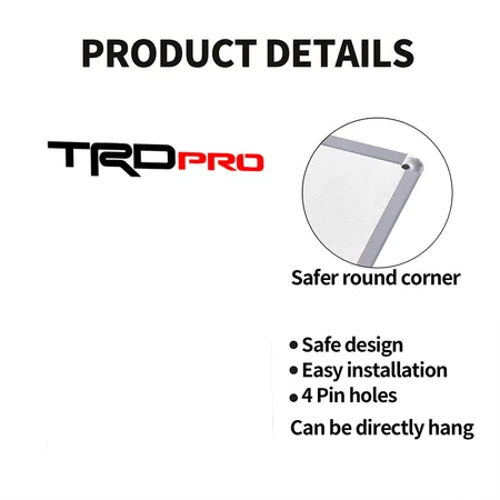 TRD PRO White/charcoal Metal Poster Wall Art Decor Sign